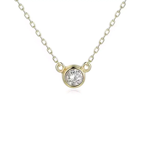 Naszyjnik z diamentem (N04123 Y C 0,08ct)