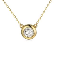 Naszyjnik z diamentem (N04123 Y C 0,15ct) - zdjęcie: 2