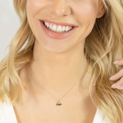 Naszyjnik samochodzik z diamentami (N09555 Y S)