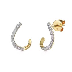 Kolczyki z diamentami (E72815 Y S) - zdjęcie: 2