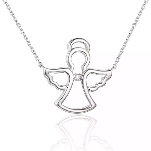 Naszyjnik aniołek z diamentem (N06628 W C)