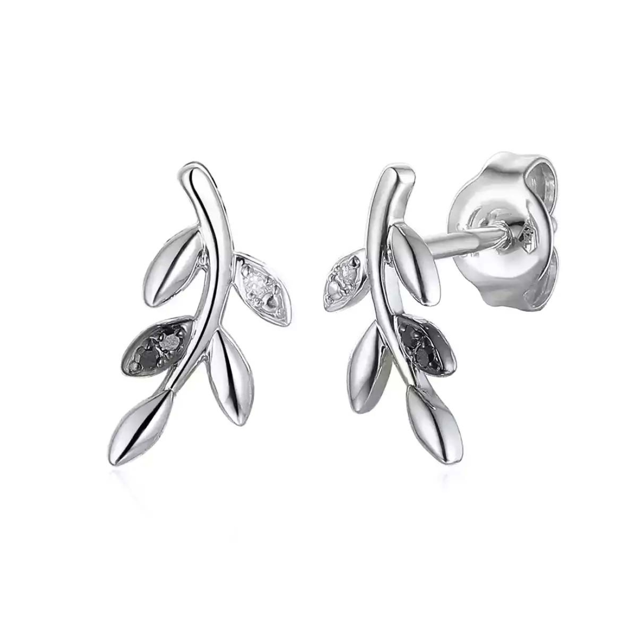 Kolczyki z czarnymi diamentami (E71404 W BD)