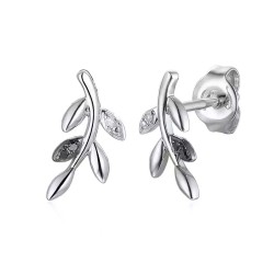 Kolczyki z czarnymi diamentami (E71404 W BD) - zdjęcie: 2