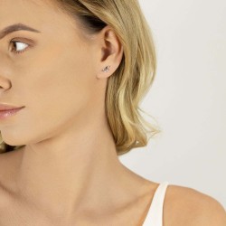 Kolczyki z czarnymi diamentami (E71404 W BD) - zdjęcie: 3