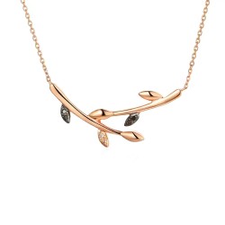 Naszyjnik z czarnymi diamentami (N07131 R C BD) - zdjęcie: 2