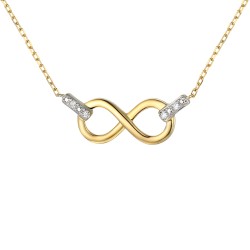 Naszyjnik z diamentami (N05640 Y 375) - zdjęcie: 2