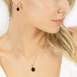 Zawieszka z czarnym agatem (P81712 Y BAG 375) - zdjęcie: 3