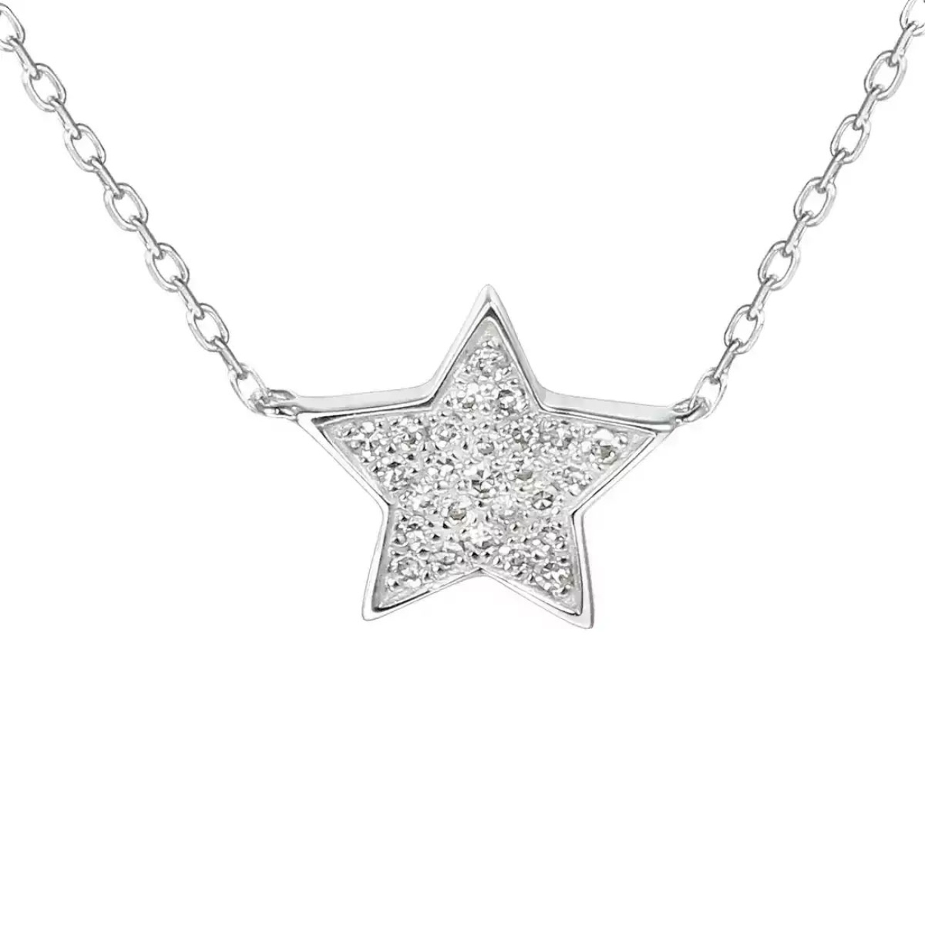 Naszyjnik gwiazdka z diamentami (N05788 W)