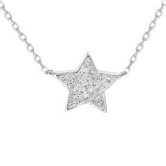 Naszyjnik gwiazdka z diamentami (N05788 W)