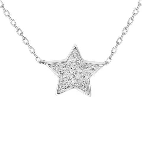 Naszyjnik gwiazdka z diamentami (N05788 W)