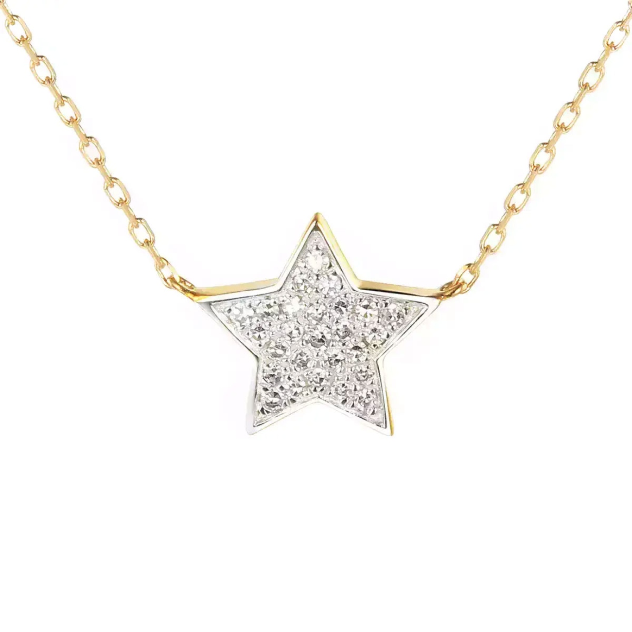 Naszyjnik gwiazdka z diamentami (N05788 Y)