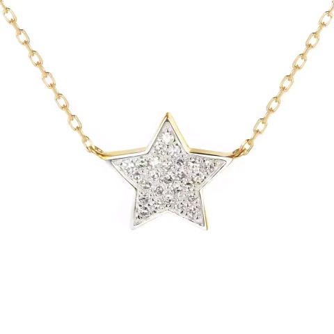 Naszyjnik gwiazdka z diamentami (N05788 Y)