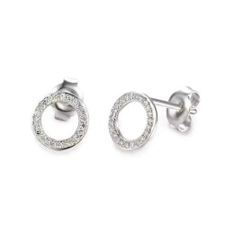 Kolczyki z diamentami (E56482 W S) - zdjęcie: 2