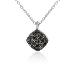 Naszyjnik z czarnymi diamentami (N08276 W C BD) - zdjęcie: 2