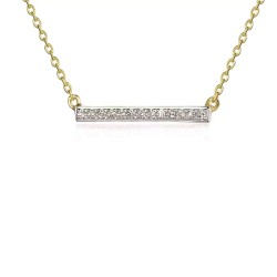 Naszyjnik z diamentami (N04399 Y C) - zdjęcie: 2