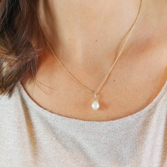 Zawieszka z perłą i diamentami (P21600 Y PL)