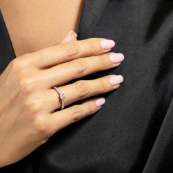 Pierścionek z diamentami, białe złoto (R60551 W 0,08ct): 8 - zdjęcie: 3