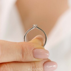 Pierścionek z diamentem, białe złoto (R62416 W 0,10ct): 7 - zdjęcie: 4