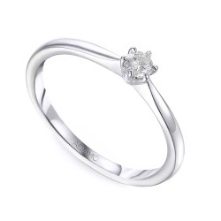 Pierścionek z diamentem, białe złoto pr.585: 8 - zdjęcie: 2