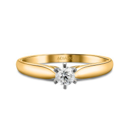 Pierścionek z diamentem dwukolorowe złoto pr.585 R34130 0,25ct: 8 - zdjęcie: 4