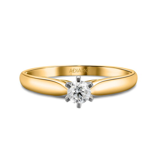 Pierścionek z diamentem dwukolorowe złoto pr.585 R34130 0,25ct: 8