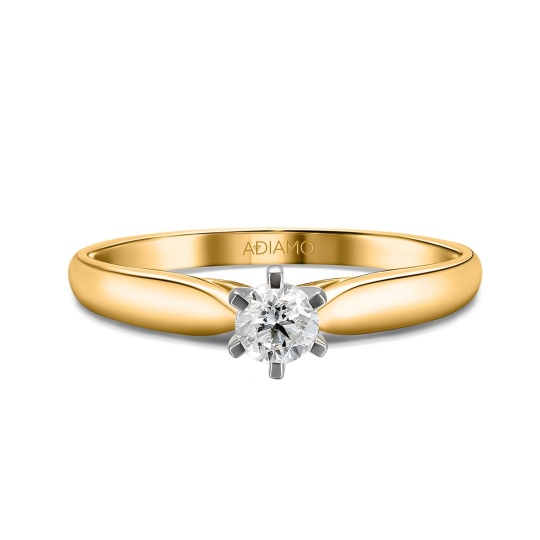 Pierścionek z diamentem dwukolorowe złoto pr.585 R34130 0,25ct: 11