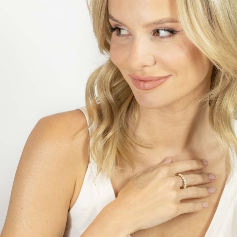 Pierścionek z opalami (R83682 Y D OP)