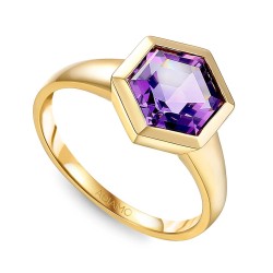 Pierścionek z ametystem (R84151 Y AM): 16 - zdjęcie: 2