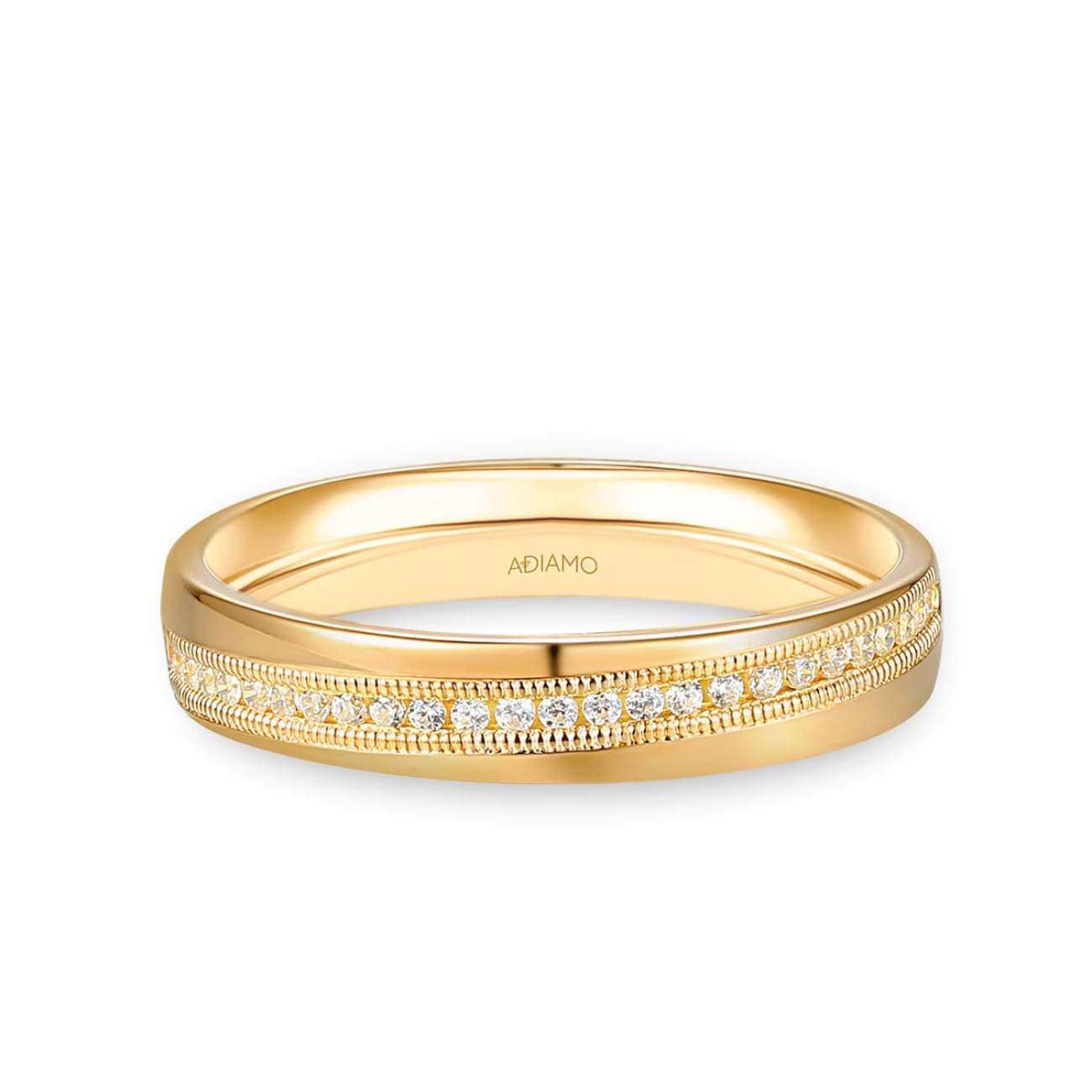 Obrączka ślubna z diamentami, 3,5 mm (O-R48462 Y): 7