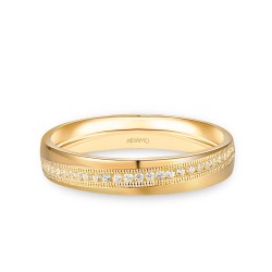 Obrączka ślubna z diamentami, 3,5 mm (O-R48462 Y): 7 - zdjęcie: 2