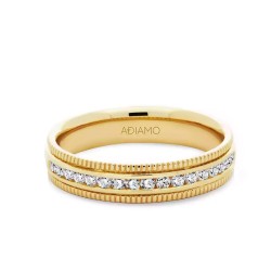 Obrączka ślubna z diamentami, 4 mm (O-R46061 Y): 7 - zdjęcie: 2