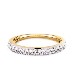 Obrączka ślubna damska, dwukolorowe złoto, diamenty, 2,7 mm: 10 - zdjęcie: 2