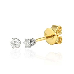 Kolczyki z diamentami (E34280 YW S 0,10ct) - zdjęcie: 2