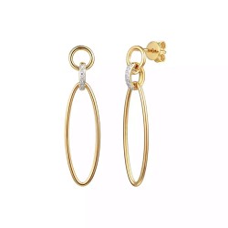 Kolczyki z diamentami (E74876 Y S) - zdjęcie: 2