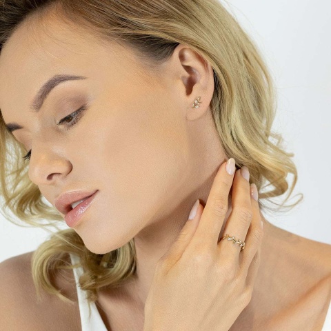 Kolczyki z diamentami (E71404 Y S)