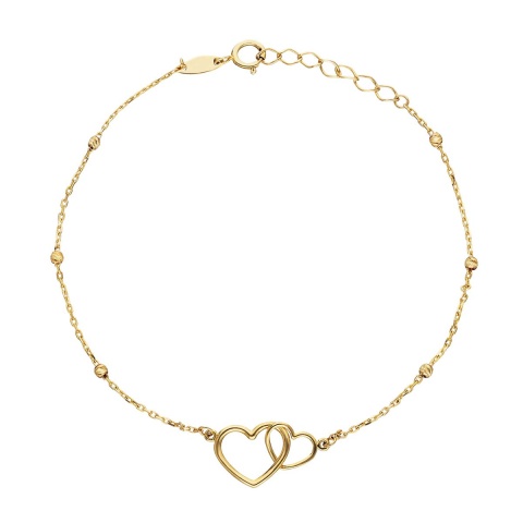 Bransoletka złota z serduszkami (B5779 Y 375)