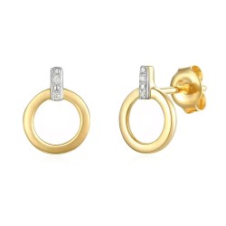 Kolczyki z diamentami (E65979 Y 375) - zdjęcie: 2