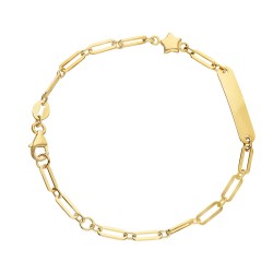 Bransoletka złota z gwiazdką i blaszką - zdjęcie: 2