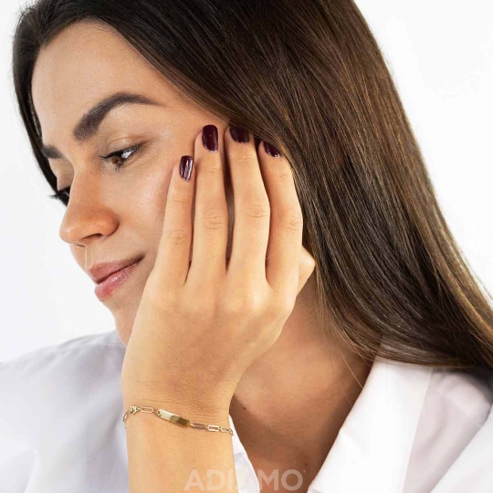 Bransoletka złota z gwiazdką i blaszką