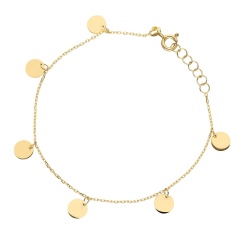 Bransoletka złota kółka