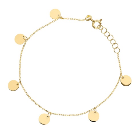 Bransoletka złota kółka