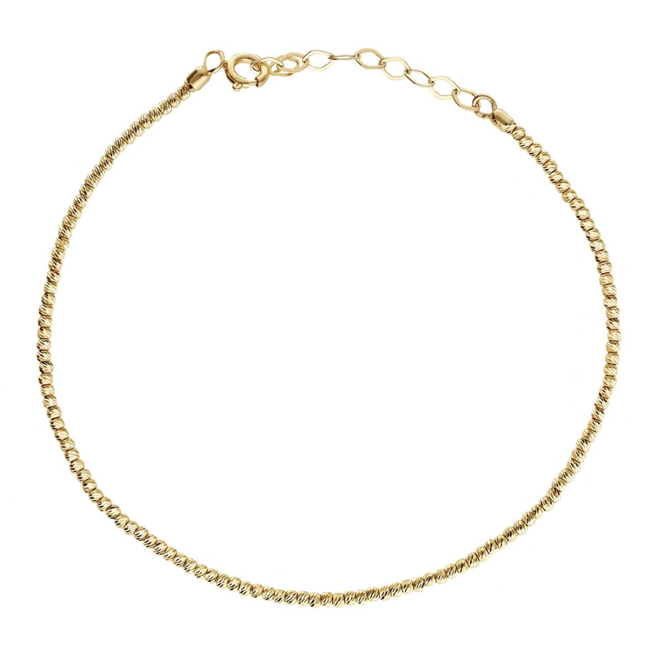 Bransoletka złota z kuleczkami diamentowanymi