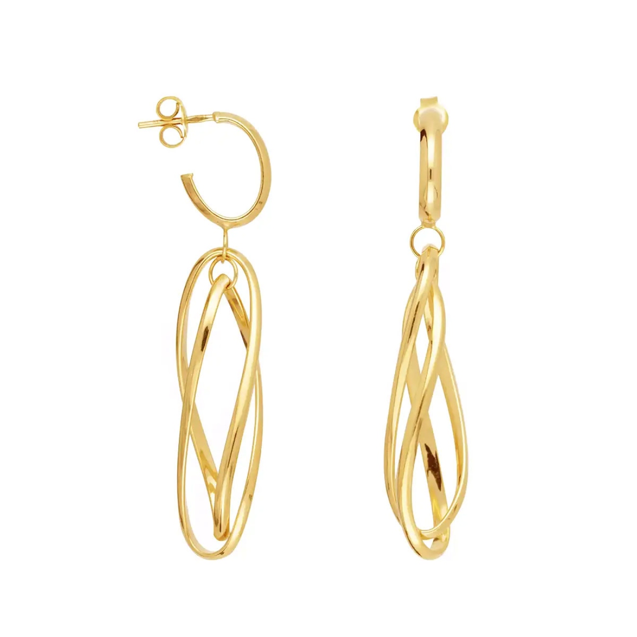 Kolczyki złote wiszące