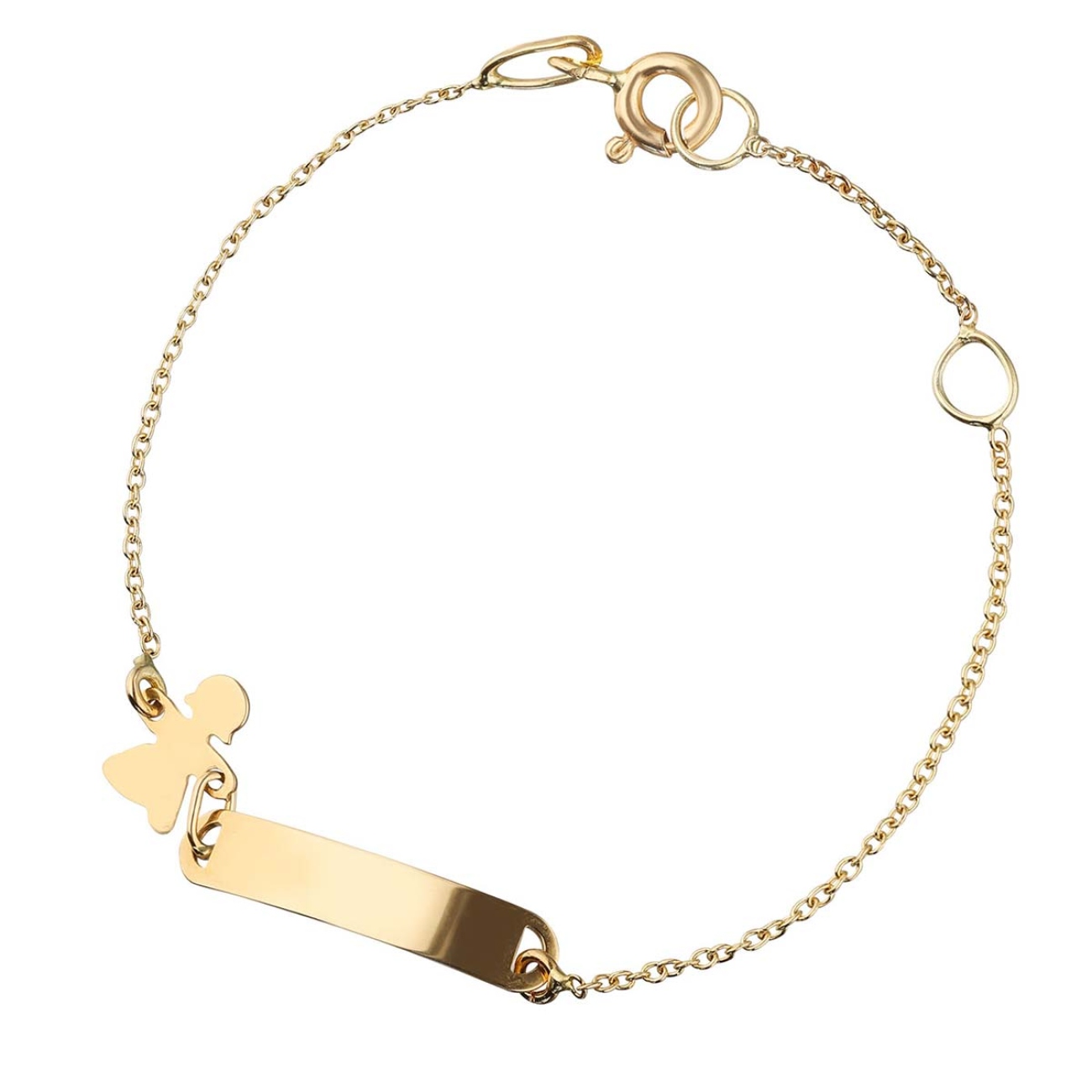 Bransoletka złota z blaszką