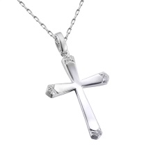 Zawieszka krzyżyk z diamentami (P34333 W)