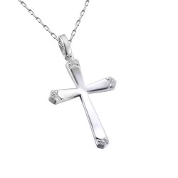 Zawieszka krzyżyk z diamentami (P34333 W) - zdjęcie: 2