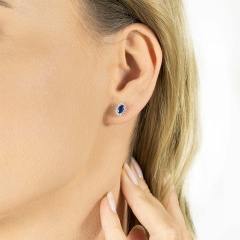 Kolczyki z szafirami i diamentami (E37507 YW S SA)