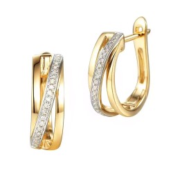 Kolczyki z diamentami (E35938 Y) - zdjęcie: 2