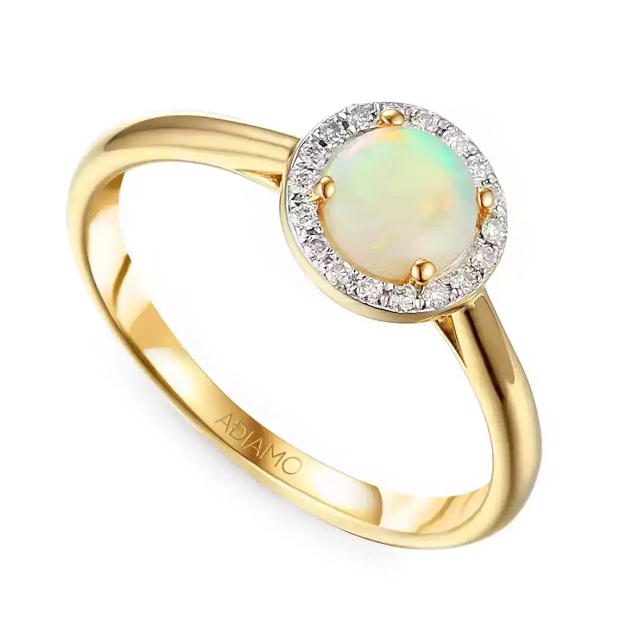 Pierścionek z opalem i diamentami (R50993): 8