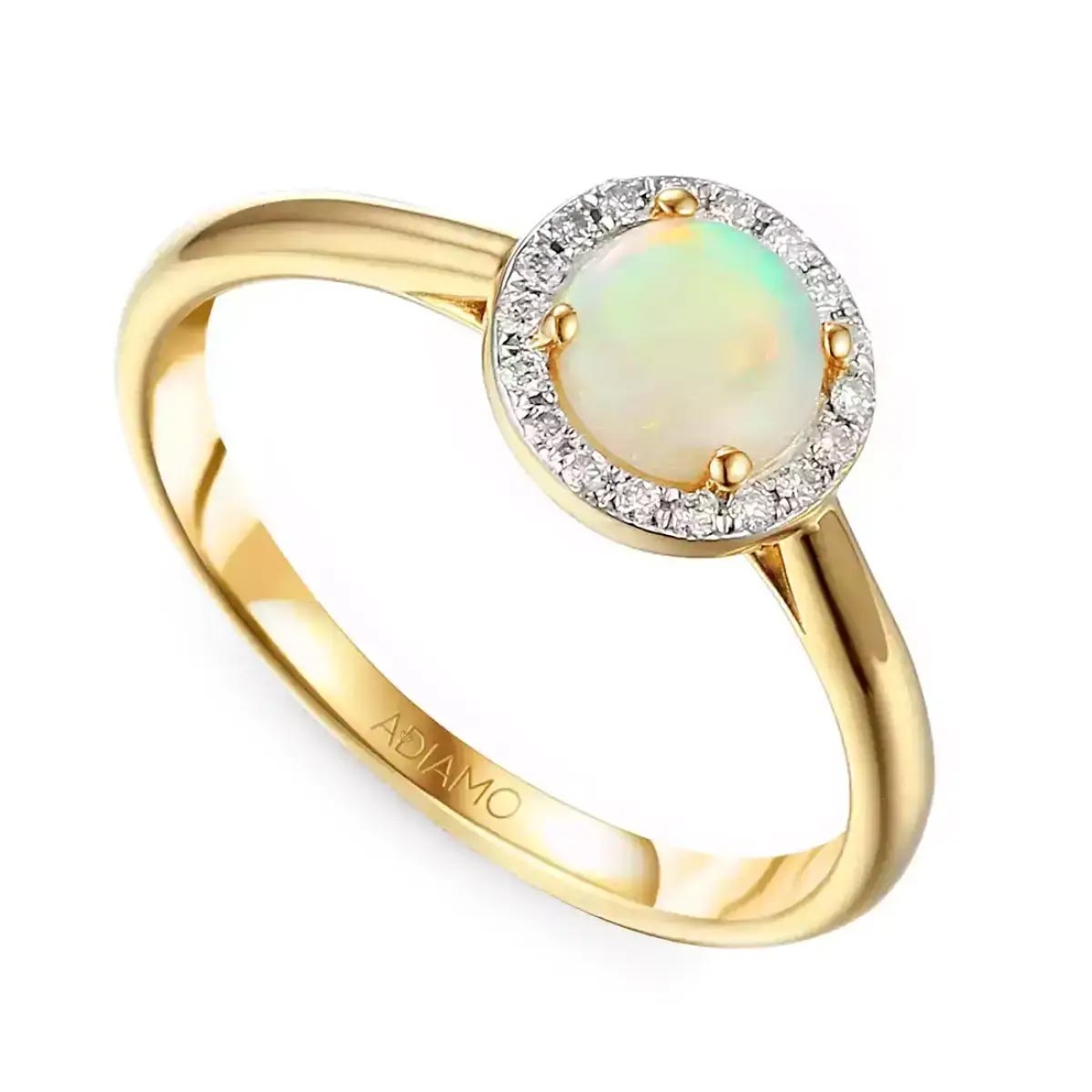 Pierścionek z opalem i diamentami (R50993): 15